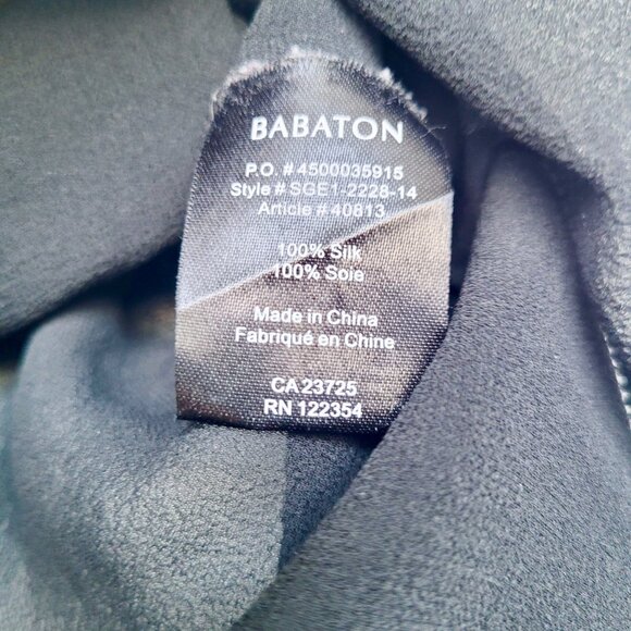 Aritzia Babaton Ainsley Sleeveless Silk Blouse in Black Sz S - Picture 7 of 10